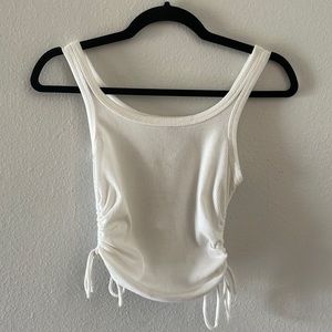 White tank with ties on the side